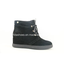 Casual Confort Alto Cuña Talones Cuero Mujer Zapatos